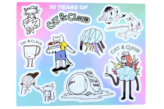 Ten Year Sticker Sheet (8"x10")